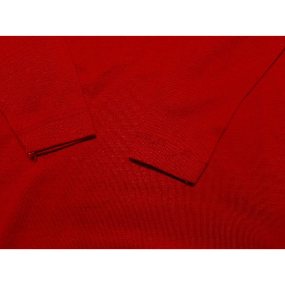 Vintage HEALTHKNIT Long Sleeve Henley Shirt Made USA Red XL (but Small Fit) - Picture 9 of 9